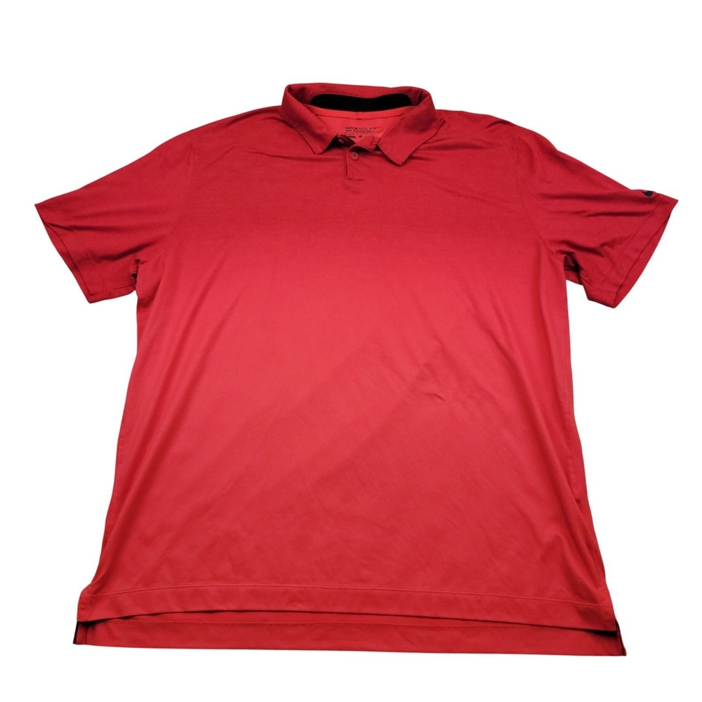Nike Golf Tour Performance Mens XL Red Dri-Fit‎ Victory Short Sleeve Polo Shirt